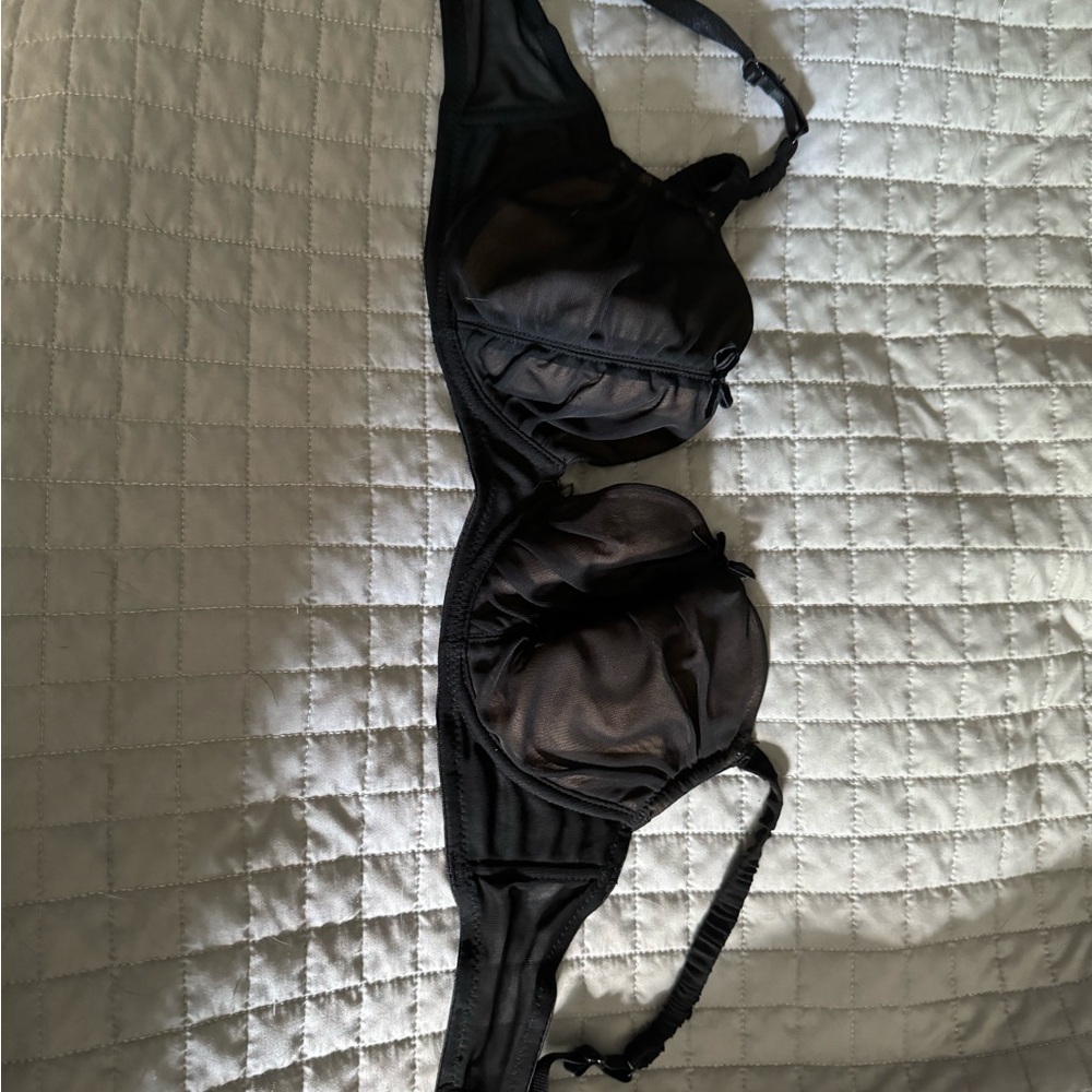 Old Hollywood Victoria secrets black‎ mesh bra 36c